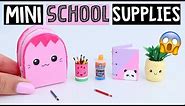 DIY REAL MINIATURE SCHOOL SUPPLIES! Notebook, Backpack & MORE!