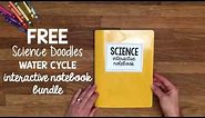 FREE Water Cycle Interactive Notebook BUNDLE by science doodles