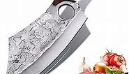 Kitory Boning Meat Cleaver 7", Japan Kitchen Chef Butcher Knife, Hand Forged High Carbon Steel Blade, Full Tang, Pearwood Handle, 2023 Gifts For Women and Men