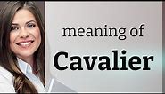 Cavalier • what is CAVALIER meaning