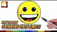 How to Draw Emojis - Grinning Face Emoji - Step by Step for Beginners | BP