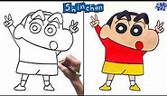 Shinchan Drawing || How to Draw Shinchan Easy Step by Step