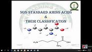 Non-standard Amino Acids and their classification