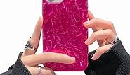 Compatible with iPhone 11 Case, Cute 3D Tin Foil Pleated Luxury Phone Cover for Women Girls Cool Bling Designer Soft Slim Case for iPhone 11, Hot Pink