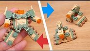 LEGO brick transformers mech MOC tutorial - Tank Combiner - Dual Tank
