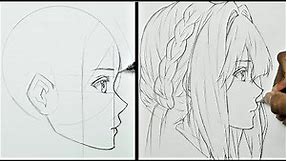 How To Draw Anime Face (SIDE VIEW)