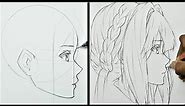 How To Draw Anime Face (SIDE VIEW)