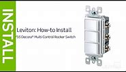 How to Install a Decora Combination Device with Three Single Pole Switches | Leviton
