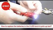 How To Replace The Batteries In The 3 LED Telescopic Torch & Magnetic Pick Up Tool