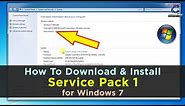How to Download Service Pack 1 for Windows 7 64 Bit & 32 Bit easily | SP1 for Windows 7 download