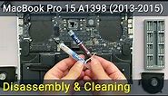 MacBook Pro 15 A1398 Disassembly, fan cleaning and thermal paste replacement