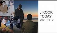 Jimin's jikook twitter post | Jikook at restaurant in LA | Jikook moment in BTS holiday collection