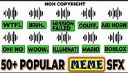 50+ Popular Meme Sound Effects For Video Editing | Sound effect [no copyright] | Sfx meme template