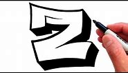 How to Draw the Letter Z in Graffiti Style - EASY!