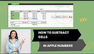 How To Subtract Cells In Apple Numbers