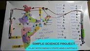 Simple social science project working model। India states & capitals name। Sst working model project