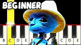We Live, We Love, We Lie (Smurf Cat) - Fast and Slow (Easy) Piano Tutorial - Beginner