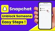 How to Unblock Someone on Snapchat - EASY STEPS