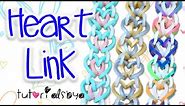 NEW Heart Link Rainbow Loom Bracelet Tutorial | How To