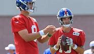 Giants' Eli Manning, Daniel Jones practice highlights
