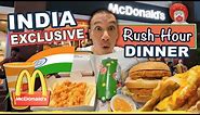 Mcdonald's in INDIA! 🇮🇳 Trying Fast Food Indian Exclusive Items! Evening Dinner at Busy Jaipur City