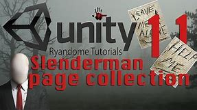 Slenderman page collection! How to make a Horror Game 11 Unity 3D.