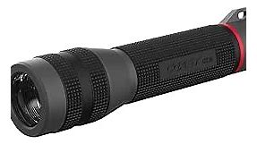 Coast GX30 2300 Lumen Waterproof Alkaline and Rechargeable Dual Power LED Flashlight with Twist Focus, Anti-Roll Cap and Textured Handle, 6 x AA Batteries Included (length 8.5 inches)