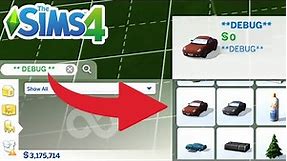 How To Get Debug Items Cheat (Unlock Hidden Objects) - The Sims 4