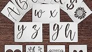 Cachi 6 Inch Large Letter Stencils for Painting On Wood, Canvas & More - 55 Reusable Calligraphy Alphabet Stencils, Numbers, Mandala Designs - Farmhouse and Welcome Signs, Holidays, Craft Projects