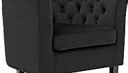 Modway Prospect Upholstered Velvet Contemporary Modern Accent Arm Chair in Black