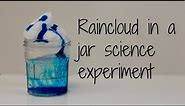 How to make a Rain cloud in a jar science experiment
