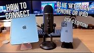 How to Connect a Blue Yeti Mic to an iPhone 15 or iPad with USB C