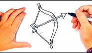 How to draw a Bow and Arrow | Bow and Arrow Easy Draw Tutorial