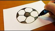 Very Easy ! How To Draw A Soccer Ball Art Hub Art fo - art on paper