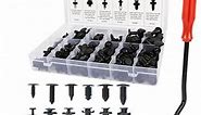 240 Pcs Bumper Clips Car Clips Plastic Rivets Fasteners Push Retainer Kit with Most Popular Sizes Auto Push Pin Rivets Set with Fastener Remover - GM Ford Toyota Honda Chrysler