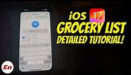 How to Create Grocery List on iOS 17 With Reminders App (Detailed Tutorial)!