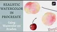 How to Draw Realistic Watercolor Fruits in Procreate | Procreate Watercolor Tutorial with iPad