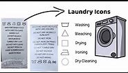 Laundry Symbols Explained/Laundry Icons meaning/ International laundry care symbols/ Fabric care