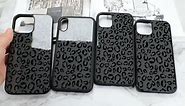 cute black leopard print phone case