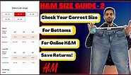 H&M Size Guide For Mens - 2 | For Trousers, Jeans, Lowers | HM Size Guide Online | SarthakSingla