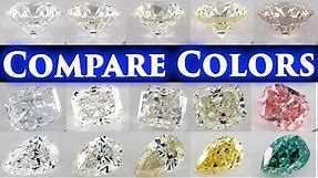 Diamond Color Comparison Shade Grade Chart D vs E, F, G, H, I, J, K, L Difference Engagement Ring