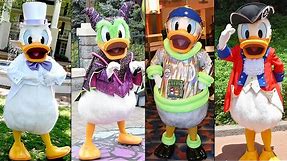 Donald Duck Character Montage From Various Disney Parks, Events & Years - WDW, DLP, Disneyland