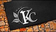 K C stylish letter logo design || pixallab editing