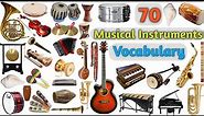 Musical Instruments Vocabulary ll About 70 Musical Instruments Name In English With Pictures