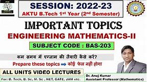 Important Topics in Engineering Mathematics 2 | Engineering Mathematics 2 Important Topics