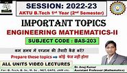 Important Topics in Engineering Mathematics 2 | Engineering Mathematics 2 Important Topics