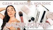 ALL NATURAL NON TOXIC CLEAN MAKEUP ROUTINE & clean brands I love and use EVERYDAY *covering acne*