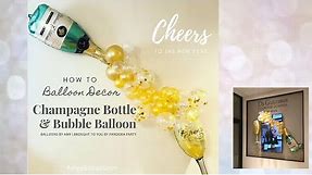Easy DIY Bubble Champagne Balloon Garland | Party ideas | How to Party City Champagne Balloons.