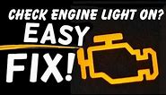 Fastest ways to Fix or Reset CHECK Engine (CEL) Light On ? Check Engine Light On ?