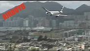 Cathay Pacific 777 Crosswind Landing Kai Tak Airport